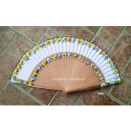 wachlarz hiszpański polerowana grusza ROMANTYCZNY 23 cm - biały - wachlarz598_dwustronnie_malowany_kwiatki_23cm_romantyczny_bialy_new19.jpg