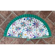 wachlarz hiszpański KOLOROWE GWIAZDY 23cm - NOWOŚĆ - y_wachlarz1111_pelny_nadruk_kolorowe_gwiazdy_23cm_odcien_zieleni_grynszpan.jpg