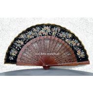 wachlarz hiszpański polerowana grusza KWIATOWY WIANEK 23 cm - NOWOŚĆ - prawa strona - y_wachlarz5232_wachlarz_azurowy_ciemne_drewno_23cm_kwiatowy_wianek_drobno_malowanyl.jpg