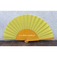 wachlarz FLAMENCO 30 - 31 cm - różne KOLORY - żółty, ciemniejszy stelaż i jaśniejsza tkanina - y_wachlarz8003_pelny_profesjonalny_flamenco_30cm_dwukolor_zoltego.jpg